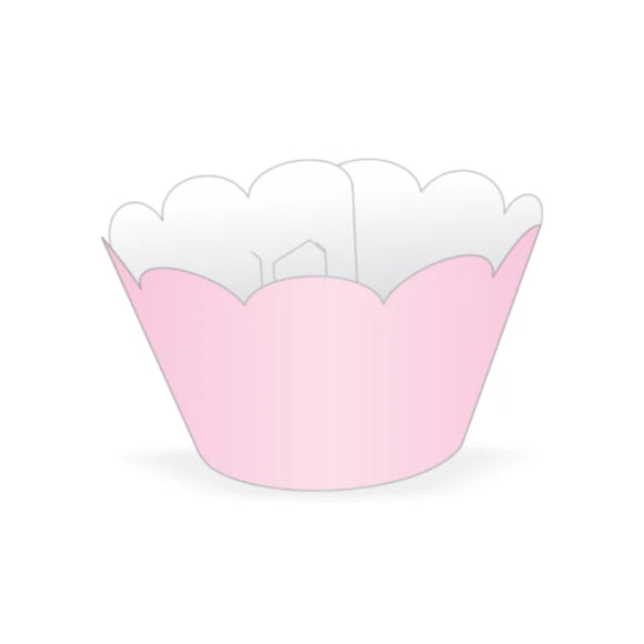 Saia para Cupcakes Grande Rosa c/12 - NC Toys
