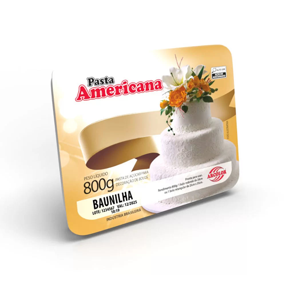 Pasta Americana 800G Sabor Baunilha - Arcolor