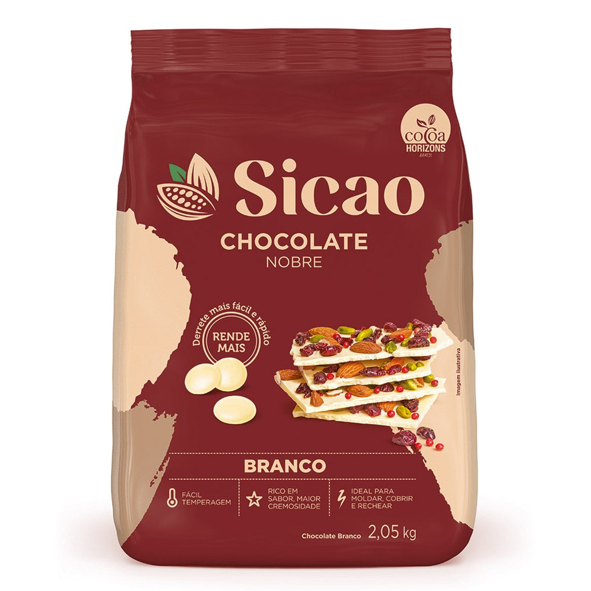 Chocolate Nobre  Sicao Gotas 2kg Branco
