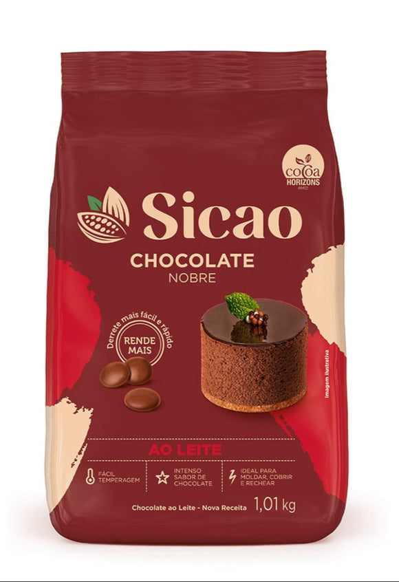 Chocolate Nobre Gotas  Ao Leite 1kg  - Sicao