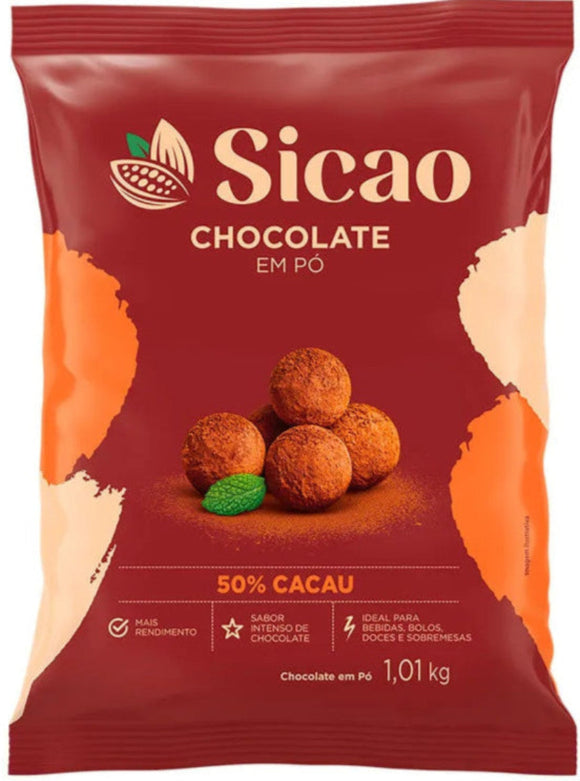 Chocolate Em Pó 50% Cacau 1,01kg - Sicao