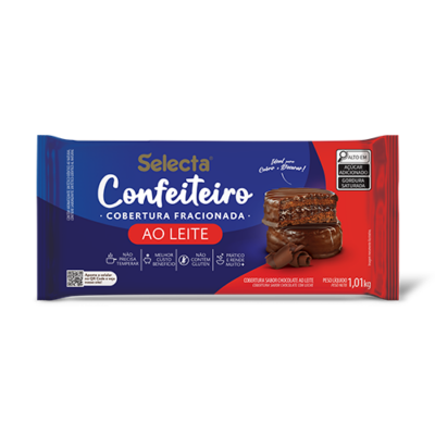 Cobertura Confeiteiro selecta 1,01 - Ao Leite