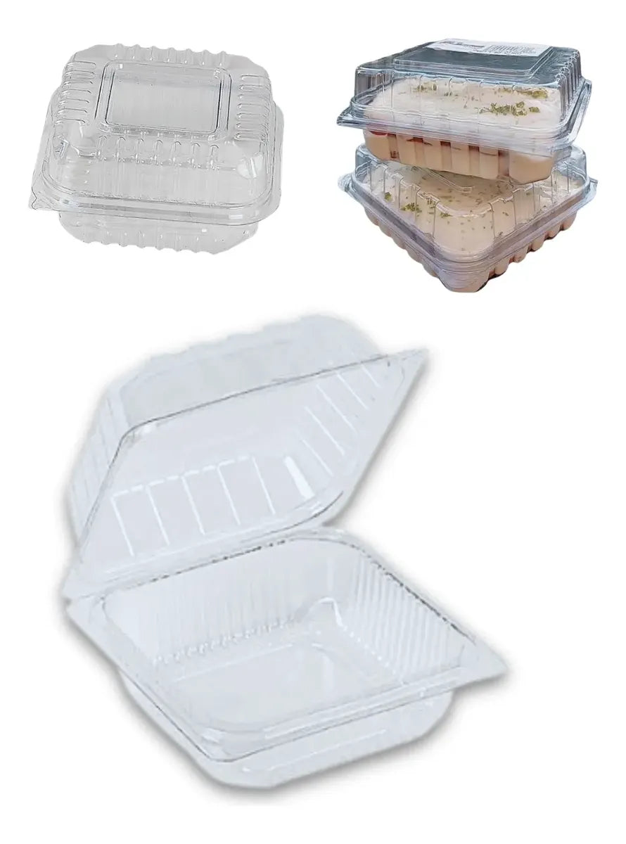 Embalagem B655 Quadrada Articulada 300ml 10Unid. -  Bwb