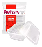 Pote Retangular 500ml C/24 - Prafesta