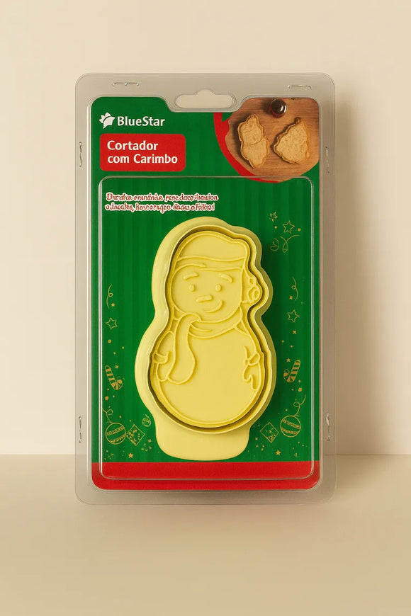 Cortador Com Carimbo Boneco De Neve - Bluestar