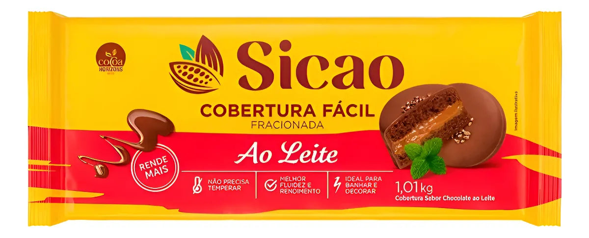 Cobertura Fácil Confeiteiro Ao Leite 1kg - Sicao