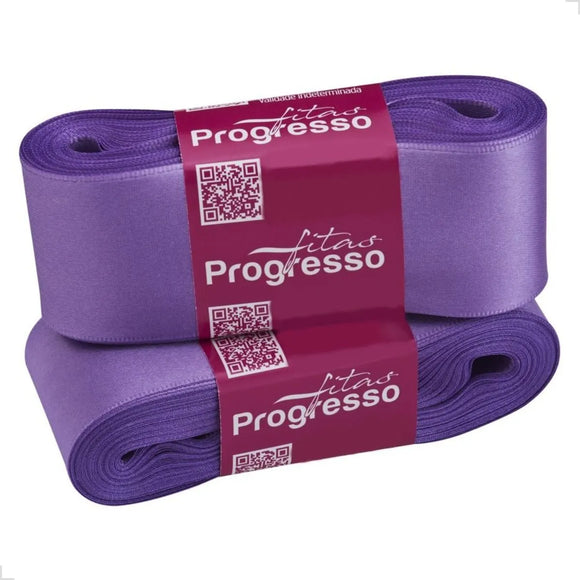 Fita de cetim 10m x 38mm Progresso -Lilás 245