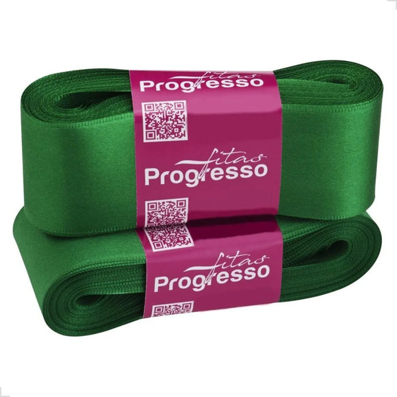 Fita de cetim 10m x 38mm Progresso - Verde Bandeira 217
