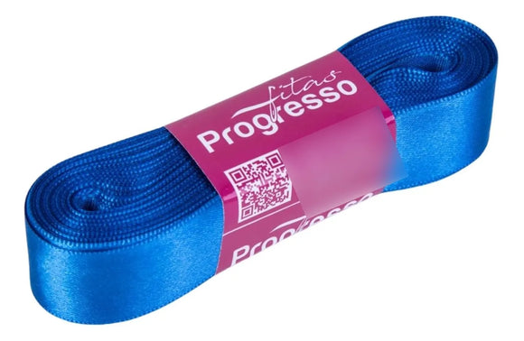 Fita de cetim 10m x 15mm  Progresso - Azul Royal 214