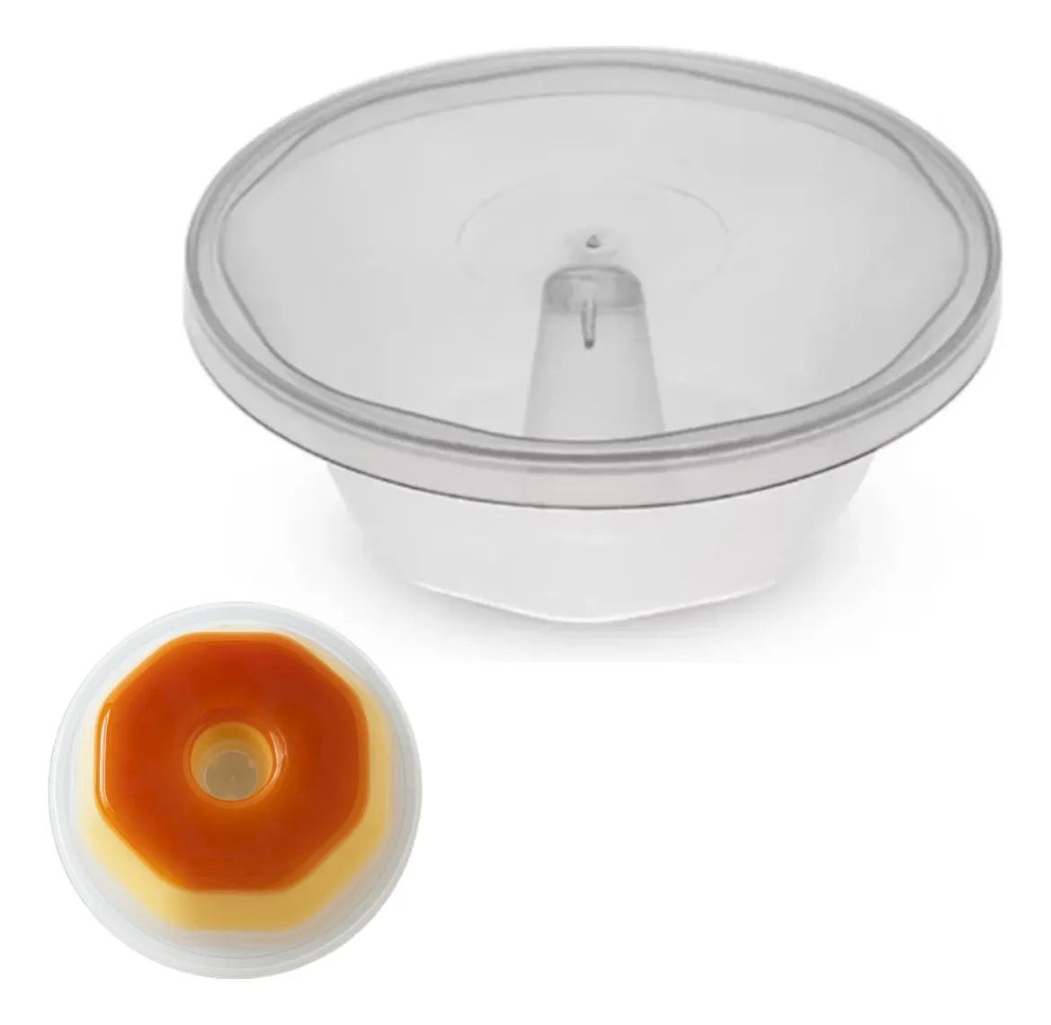 Forma De Pudim Com Tampa Forneável 500m C/6 - Plastilãnia