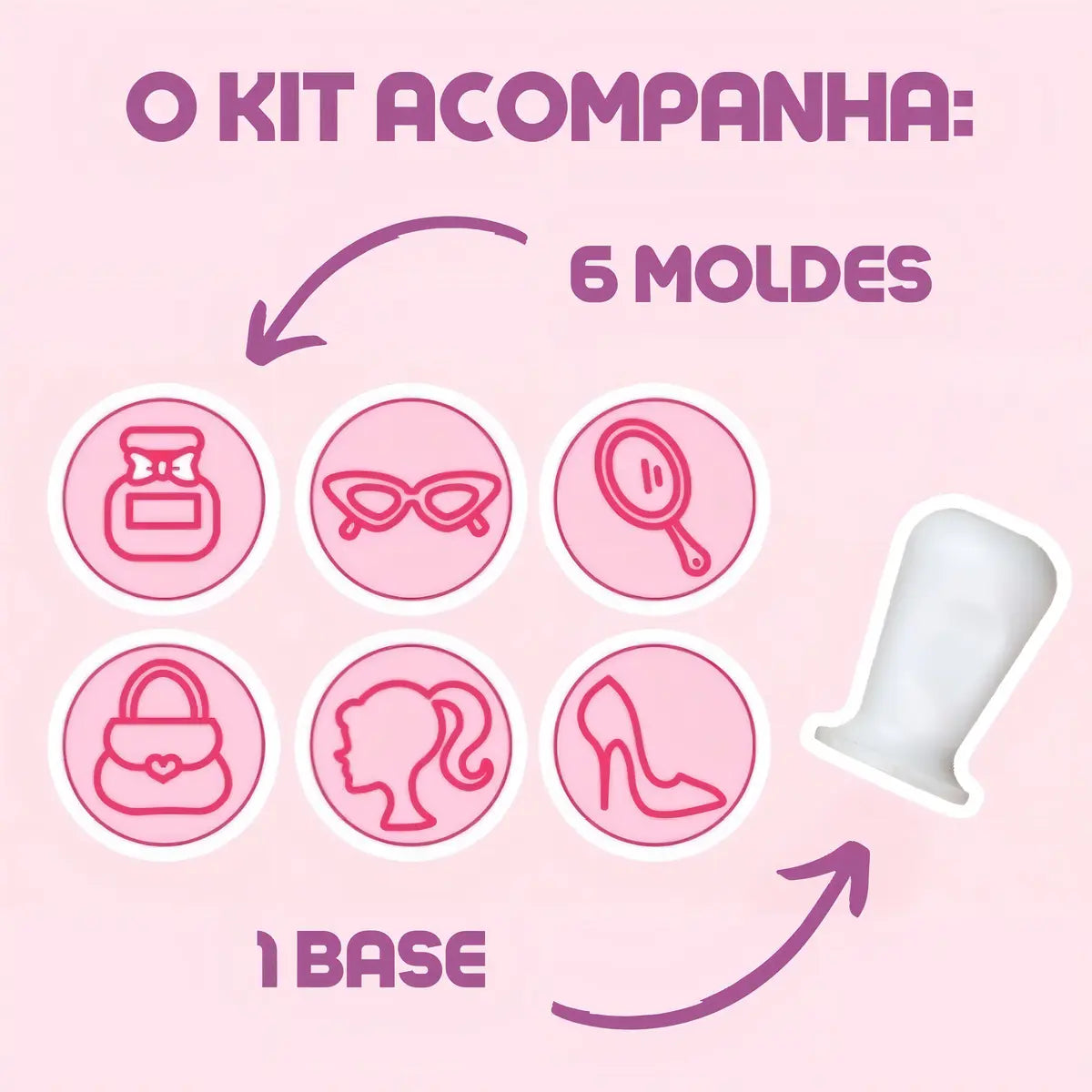 Kit Carimbos Barbie Femininos 2cm - BlueStar