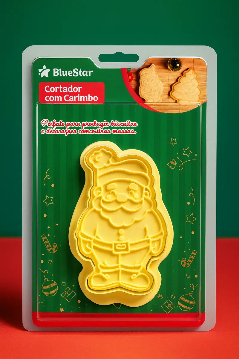 Cortador Com Carimbo Papai Noel - Bluestar