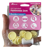 Kit Carimbos Barbie Femininos 2cm - BlueStar