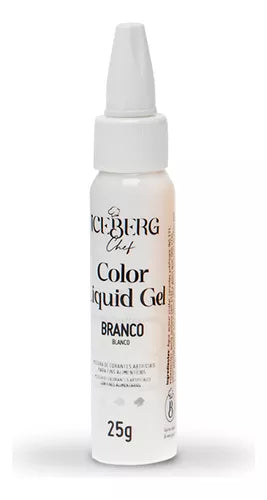 Corante Liquid Gel Color 25g Iceberg - Branco