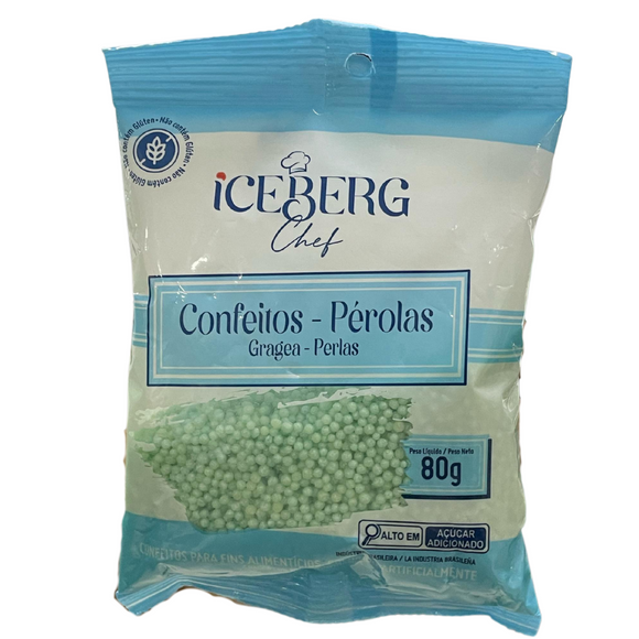 CONFEITO ICEBERG 80g - AZUL TURQUESA UNID