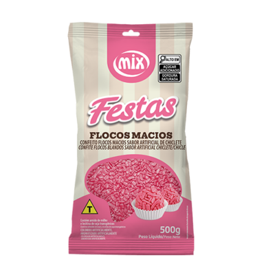 Flocos Macio Rosa 500g - MIX
