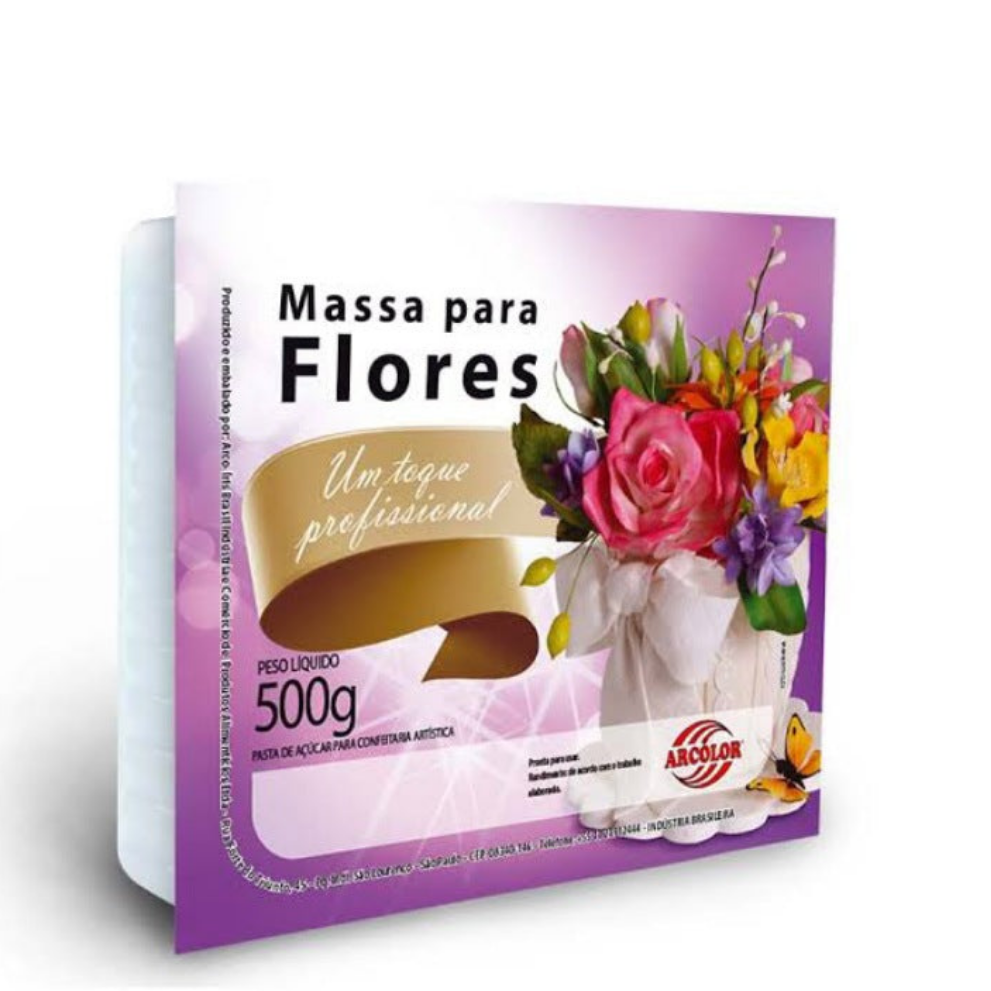 Massa P/ Flores 500g Branca - Arcolor