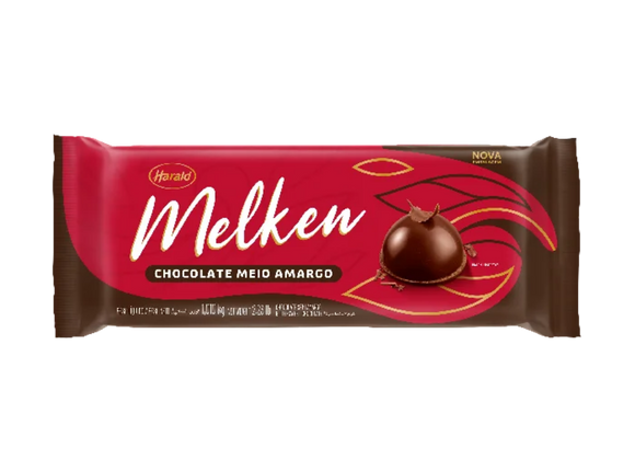 Chocolate Meio Amargo em Barra 1,01kg - Melken Harald