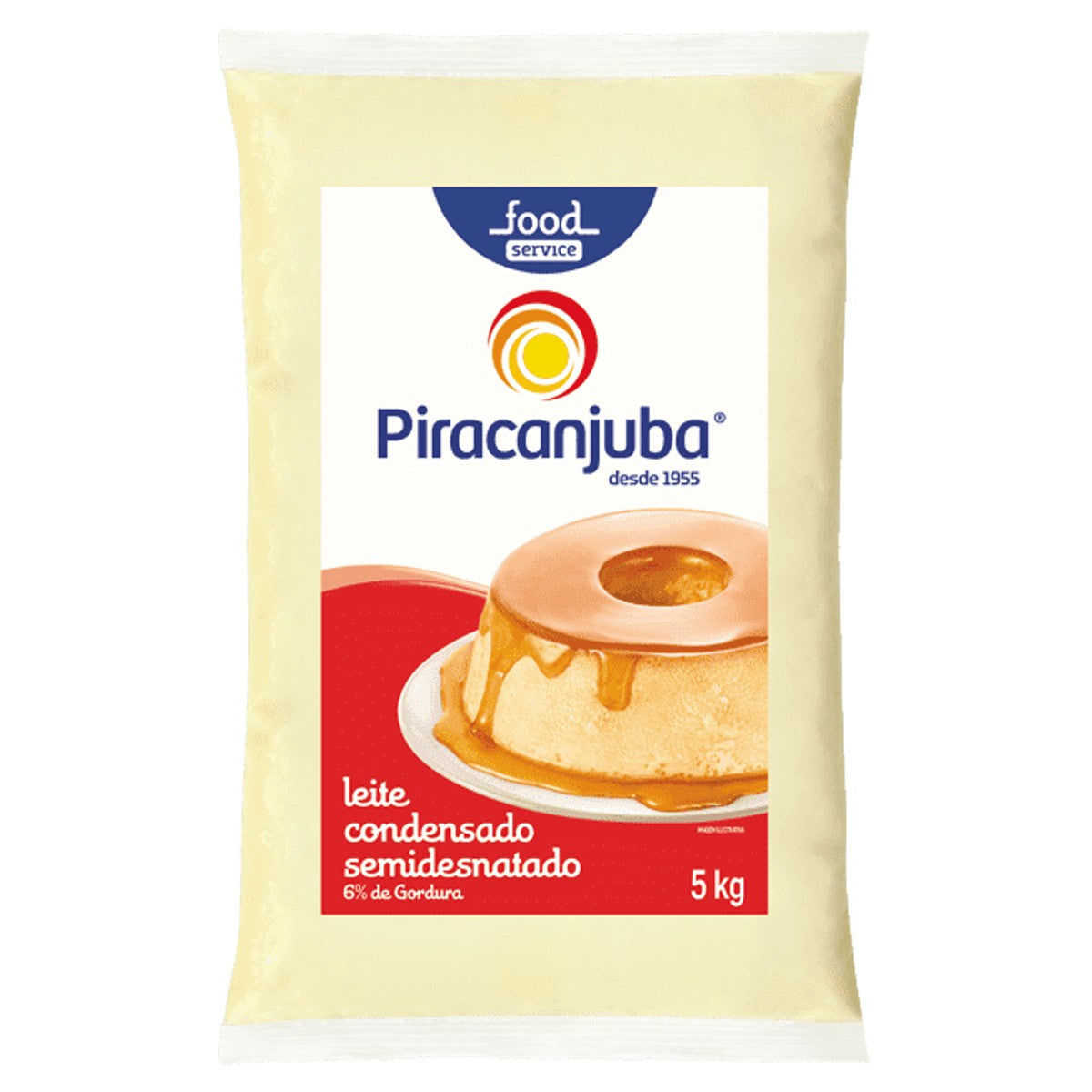 LEITE CONDENSADO SEMIDESNATADO PIRACANJUBA 5kg BAG UNID