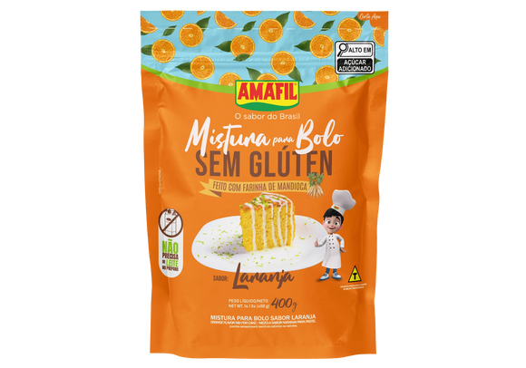 MISTURA BOLO AMAFIL LARANJA SEM GLUTEN 400GR