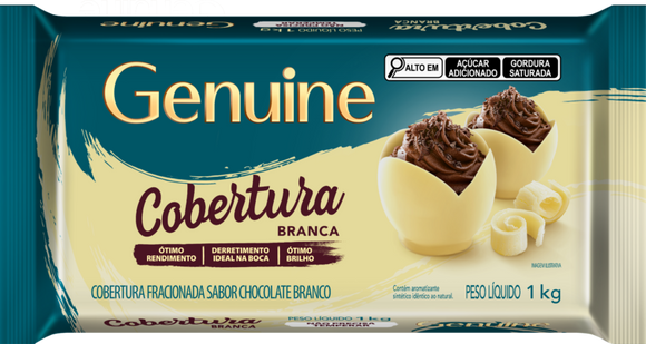 Cobertura Fracionada Branca Cobertura 1kg - Genuine
