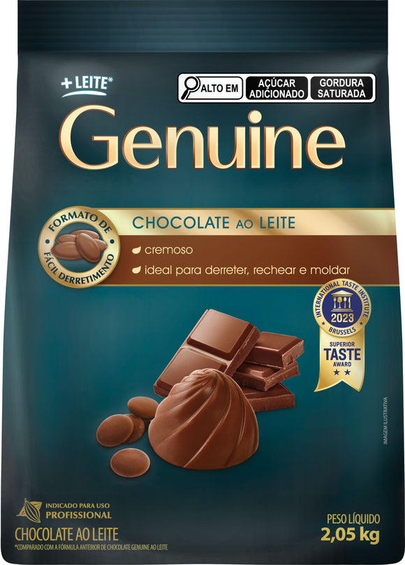 Chocolate Nobre Gotas Genuine 2,05 kg Ao Leite - Cargill