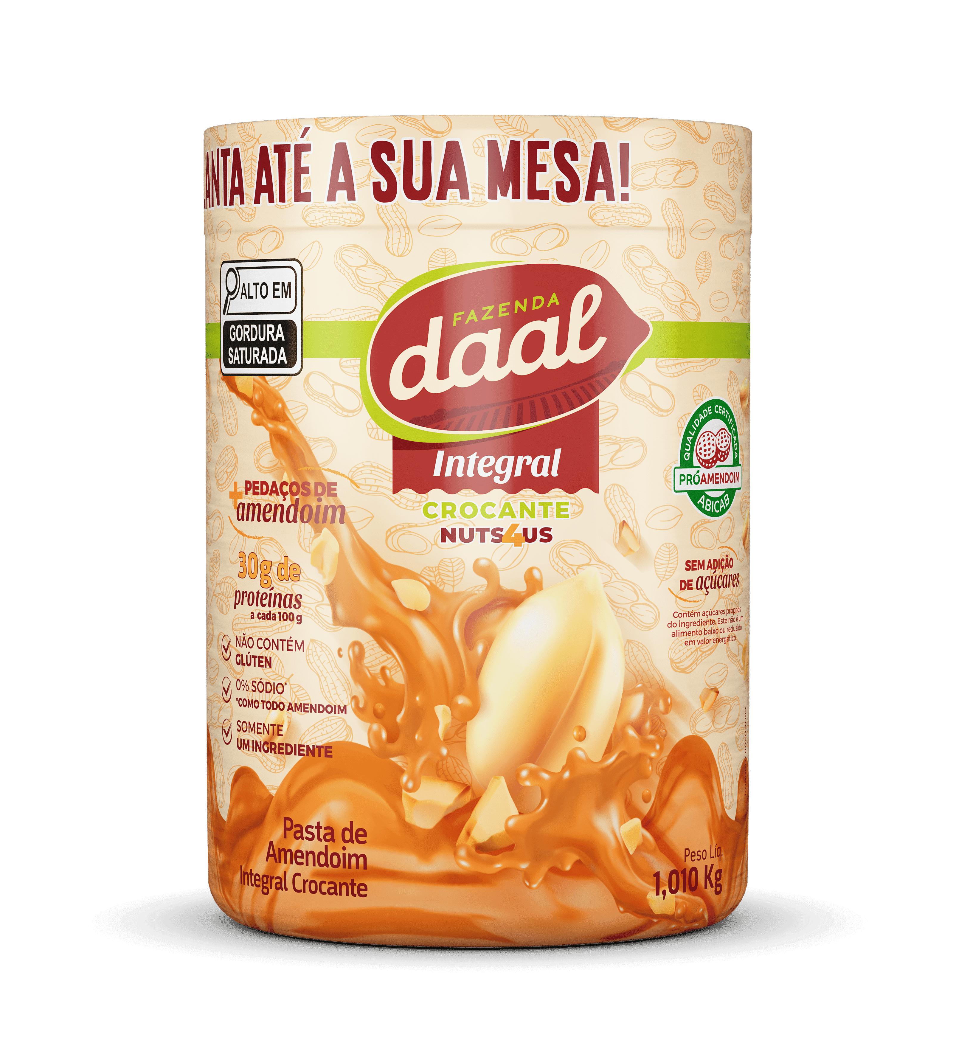 Pasta de Amendoim Tradicional Crocante 1kg - Daal