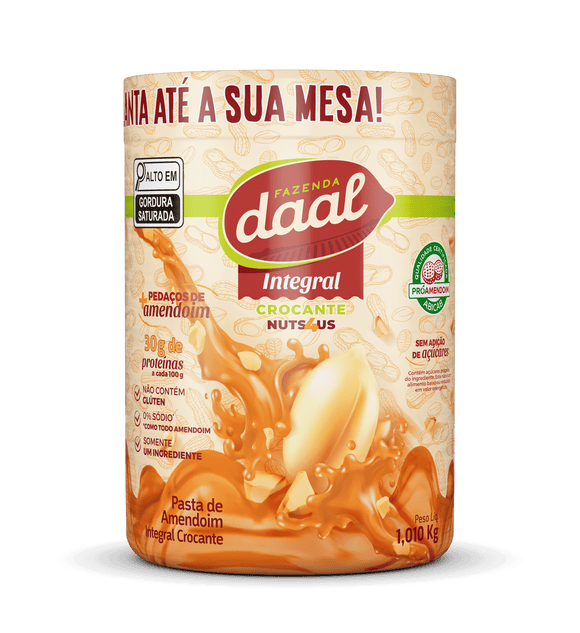 Pasta de Amendoim Tradicional Crocante 1kg - Daal