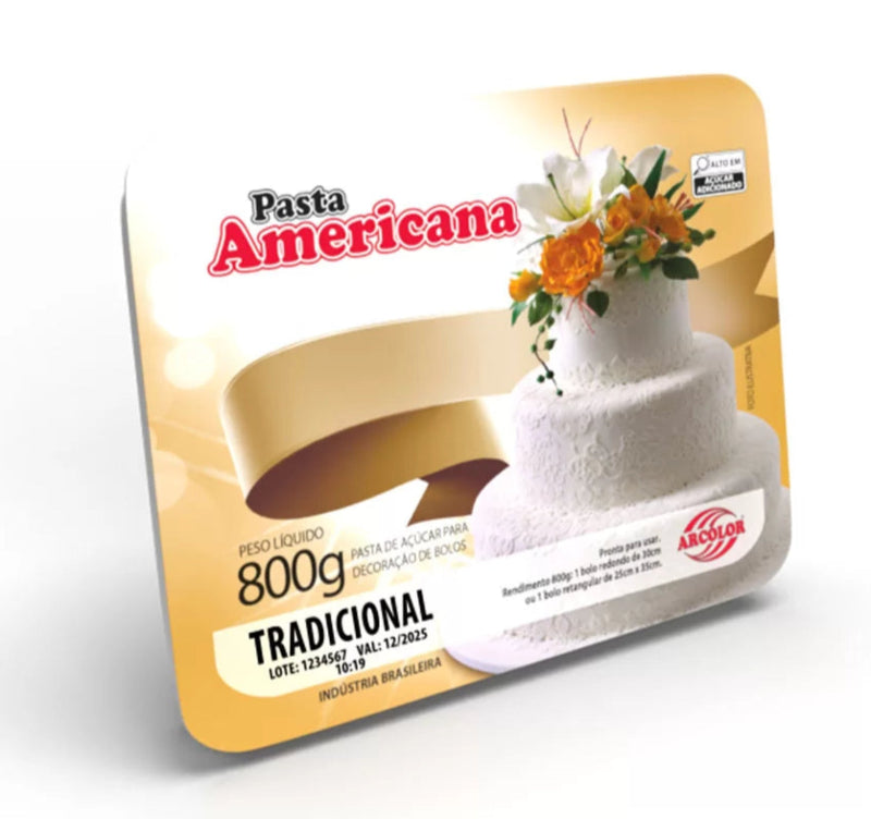 Pasta Americana 800g Limão Tradicional - Arcolor