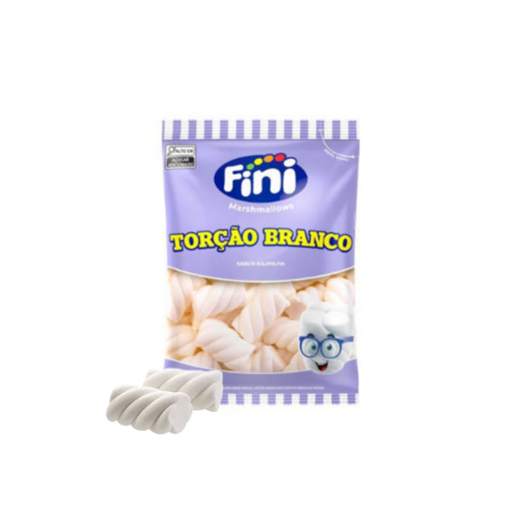 Marshmallow Fini Torção Branco sabor Baunilha 250g