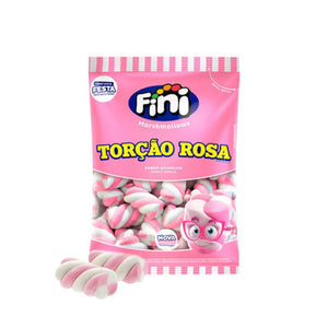 Marshmallow Fini Torção Rosa sabor Baunilha 250g