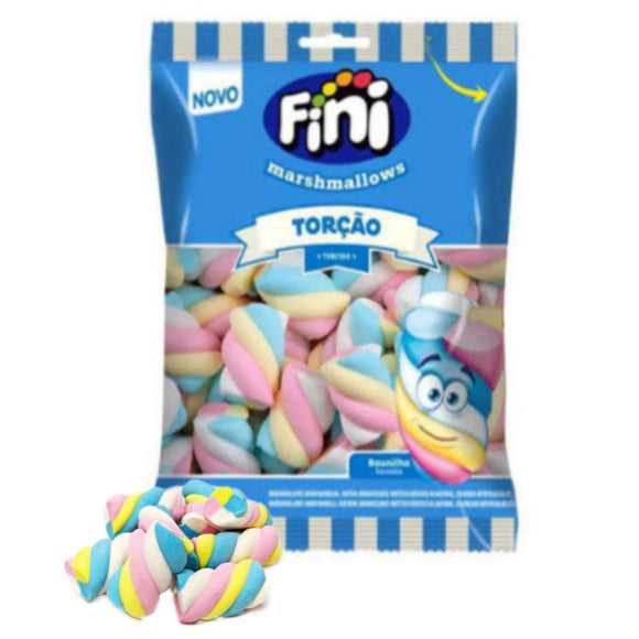 Marshmallow Fini Torção Colorido sabor Baunilha 250g