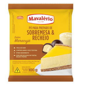 Pó Para Sobremesa Maracujá 100g - Mavalério