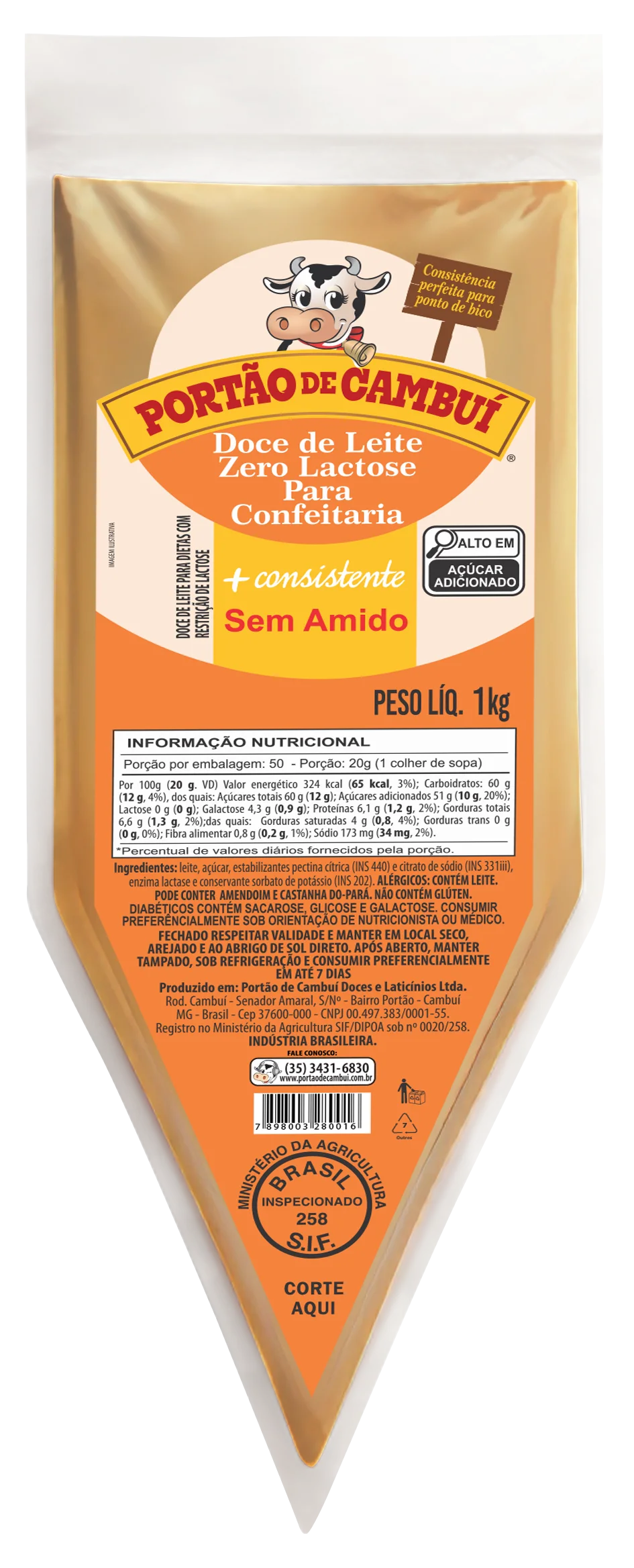 Bisnaga de Doce de Leite Zero Lactose - Portão De Cambuí