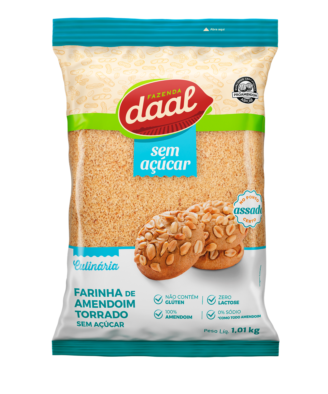 Farinha de Amendoim Torrado sem Açúcar 1,01kg - Daal