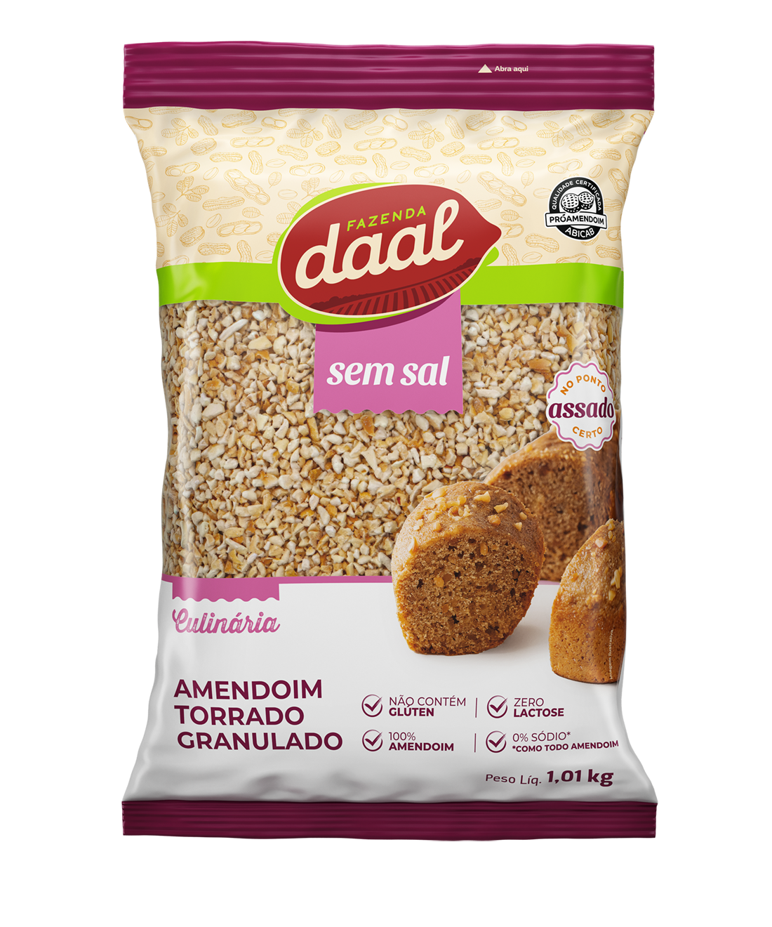 Amendoim Granulado e Torrado 1,01Kg - Daal