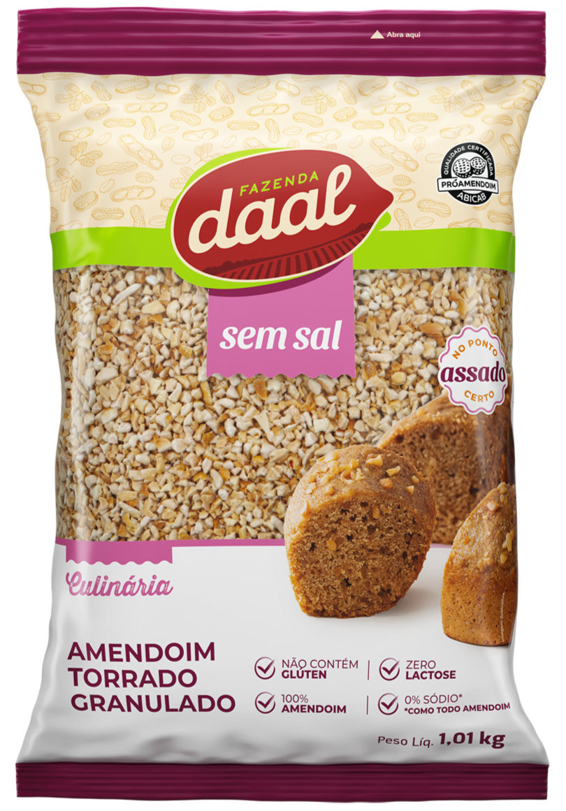 Amendoim Granulado e Torrado 1,01Kg - Daal
