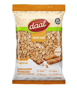 Amendoim Torrado sem Pele e sem Sal 1,01Kg - Daal