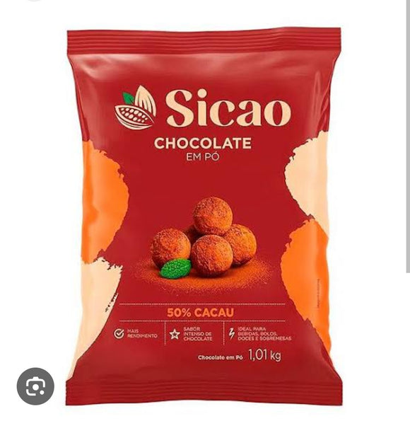 Chocolate em pó 50% Sicao 1kg
