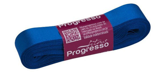 Fita de cetim 10m x 22mm Progresso - Azul Royal
