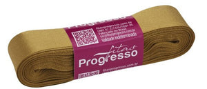 Fita de cetim 10m x 22mm Progresso - Dourado