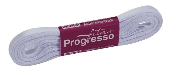 Fita de cetim Cores 10m x 7mm Progresso - Branco