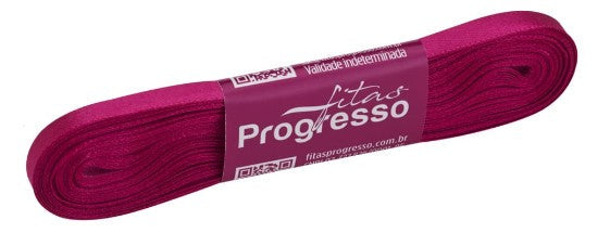 Fita de cetim Cores 10m x 7mm Progresso - Pink