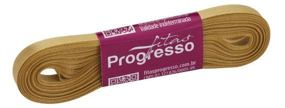 Fita de cetim Cores 10m x 7mm Progresso - Ouro