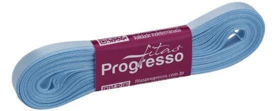 Fita de cetim Cores 10m x 7mm Progresso - Azul bb 212