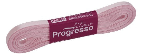 Fita de cetim Cores 10m x 7mm Progresso - Rosa Bebê