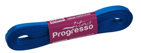 Fita de cetim Cores 10m x 7mm Progresso - Azul Royal