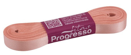 Fita de cetim 10m x 10mm Progresso - Salmão