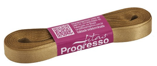 Fita de cetim 10m x 10mm Progresso - Dourado