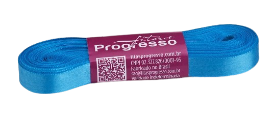 Fita de cetim 10m x 10mm Progresso - Azul Médio